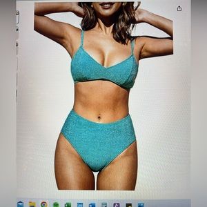 High Waisted Sparkle Bikini